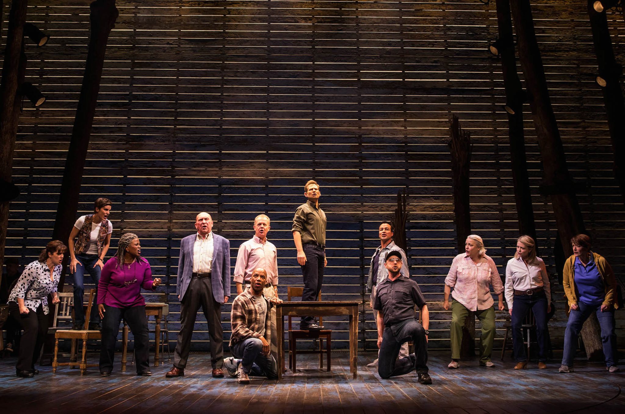 The cast of COME FROM AWAY musical